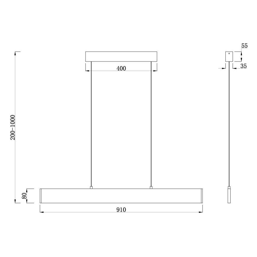Maytoni P010PL-L23G3K - LED Lustra ar auklu STEP LED/23W/230V 3000K 91 cm zelta