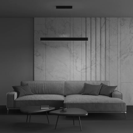 Maytoni P010PL-L30B4K - LED Lustra ar auklu STEP LED/30W/230V 4000K 118,5 cm melna
