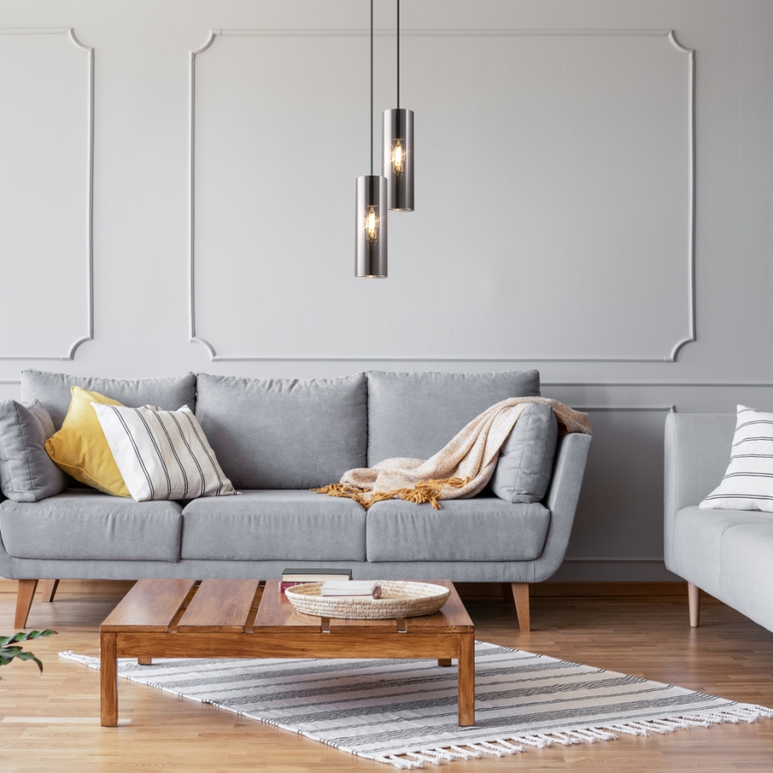 Maytoni P011PL-01CH - Lustra ar auklu GIOIA 1xE14/40W/230V melna