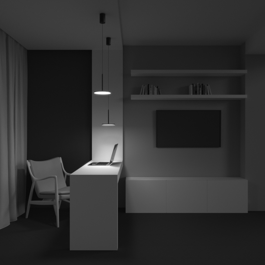 Maytoni P076PL-L12W3K-B - LED Lustra ar auklu PLATO LED/12W/230V 3000K melna