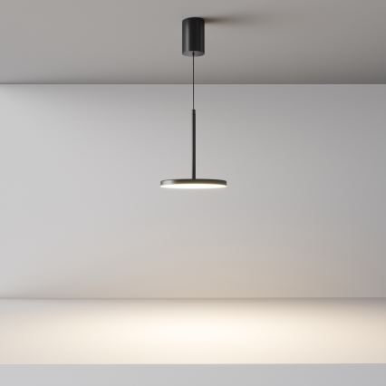 Maytoni P076PL-L12W3K-B - LED Lustra ar auklu PLATO LED/12W/230V 3000K melna