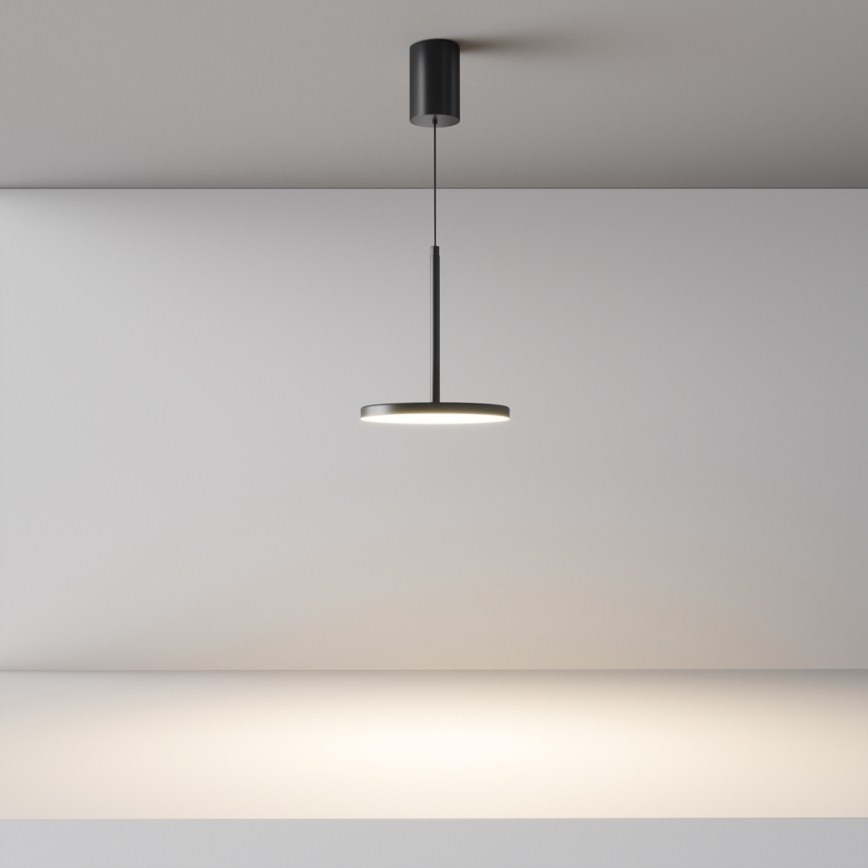 Maytoni P076PL-L12W3K-B - LED Lustra ar auklu PLATO LED/12W/230V 3000K melna