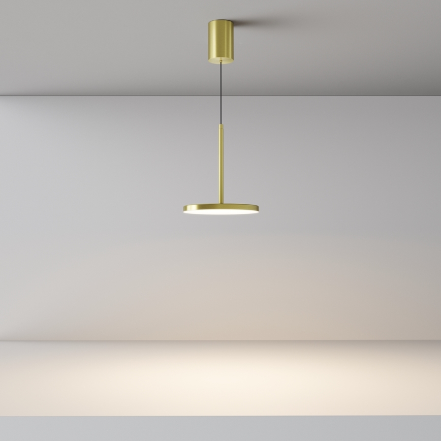 Maytoni P076PL-L12W3K-BS - LED Lustra ar auklu PLATO LED/12W/230V 3000K zelta
