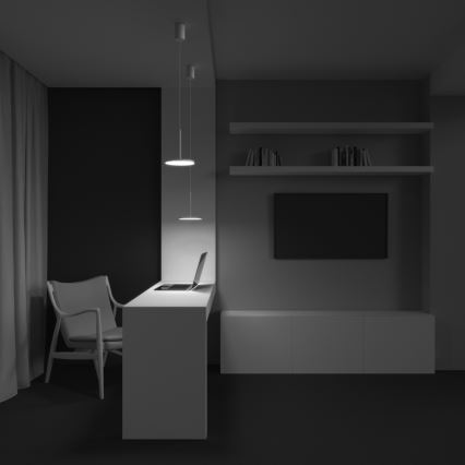 Maytoni P076PL-L12W3K-W - LED Lustra ar auklu PLATO LED/12W/230V 3000K balta