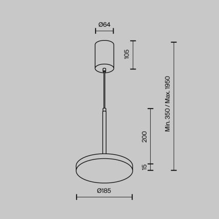 Maytoni P076PL-L12W3K-W - LED Lustra ar auklu PLATO LED/12W/230V 3000K balta