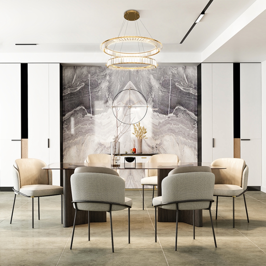 Maytoni P097PL-L90G4K - LED Lustra ar auklu KRONE LED/90W/230V CRI 90 d. 80,5 cm zelta