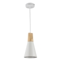Maytoni P359-PL-140-W - Lustra ar auklu BICONES 1xE27/60W/230V d. 14 cm balta/bēša
