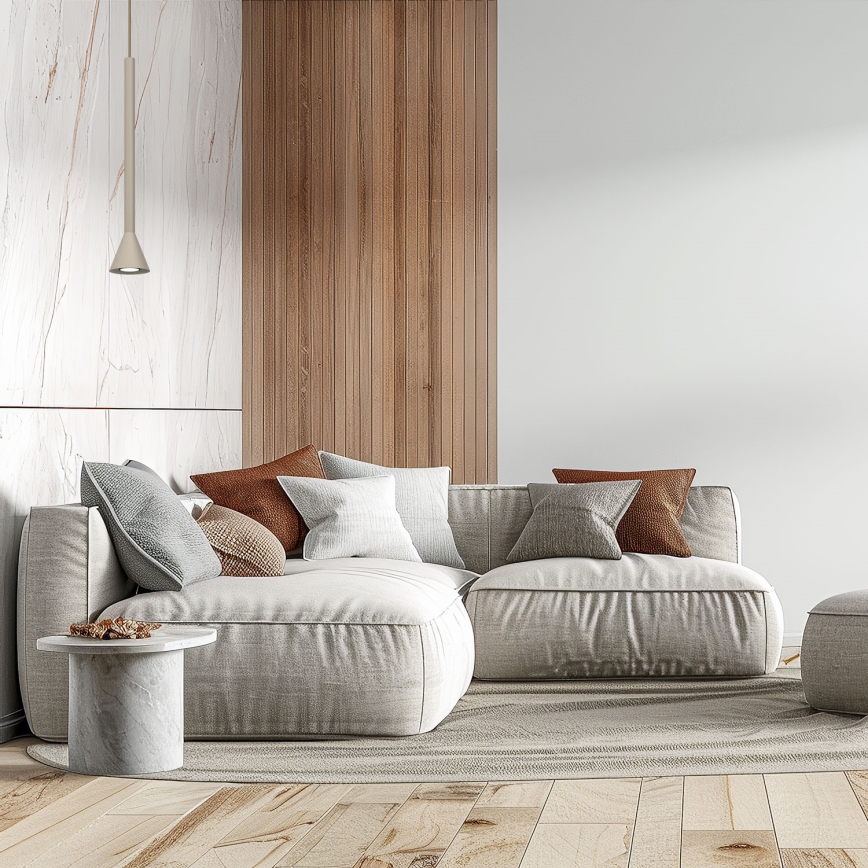 MAZZO pakaramais gaismeklis uz vada 1xGU10/8W/230V, bēšs