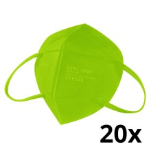 Media Sanex Respirator FFP2 NR / KN95 Zaļš 20gab