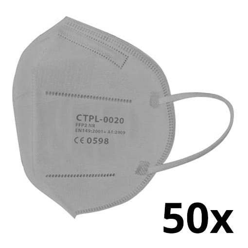 Media Sanex Respiratori FFP2 NR / KN95 Pelēki 50gab
