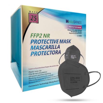 Media Sanex Respiratori FFP2 NR / KN95 Pelēki 50gab
