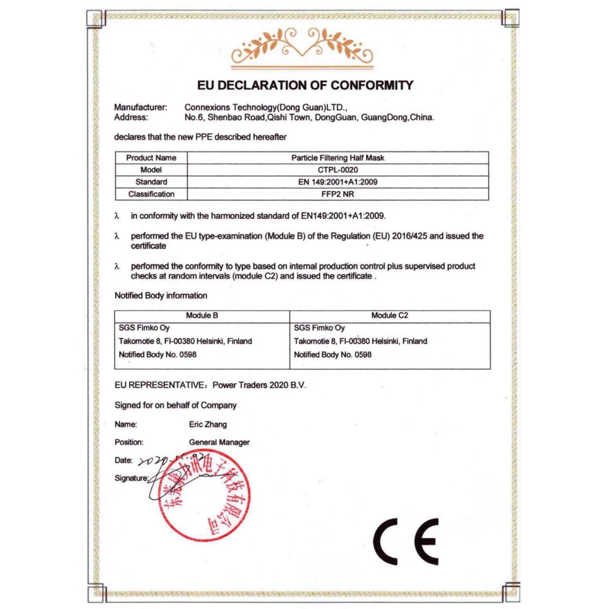 Media Sanex Respirators FFP2 NR / KN95 mentola 50gab