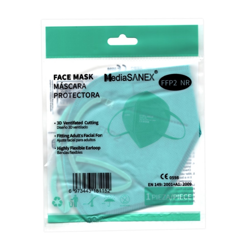 Media Sanex Respirators FFP2 NR / KN95 mentola 50gab