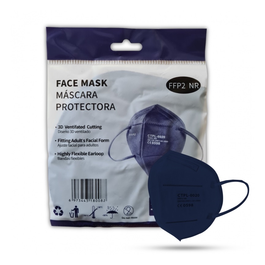 Media Sanex Respirators FFP2 NR / KN95 Tumši zils 1gab