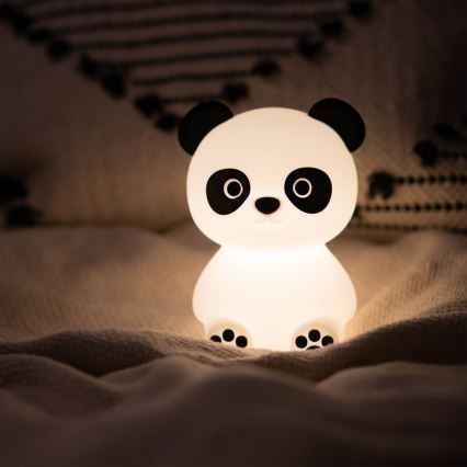MegaLight - LED RGB Aptumšojama uzlādējams bērnu skārienvadāma lampa PADDY PANDA LED/5V