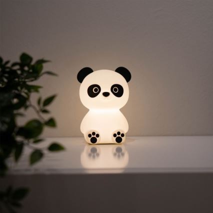 MegaLight - LED RGB Aptumšojama uzlādējams bērnu skārienvadāma lampa PADDY PANDA LED/5V