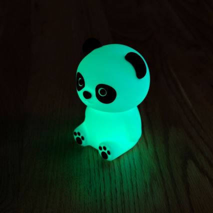 MegaLight - LED RGB Aptumšojama uzlādējams bērnu skārienvadāma lampa PADDY PANDA LED/5V