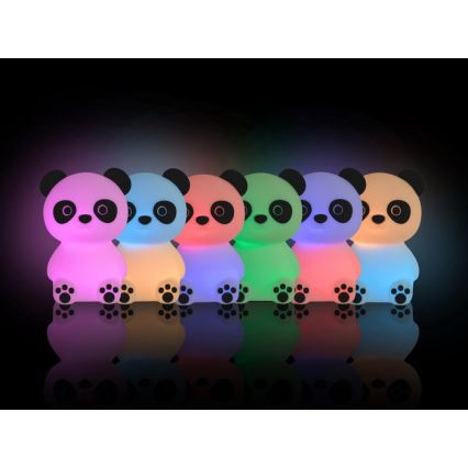 MegaLight - LED RGB Aptumšojama uzlādējams bērnu skārienvadāma lampa PADDY PANDA LED/5V