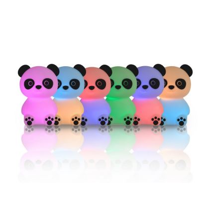 MegaLight - LED RGB Aptumšojama uzlādējams bērnu skārienvadāma lampa PADDY PANDA LED/5V