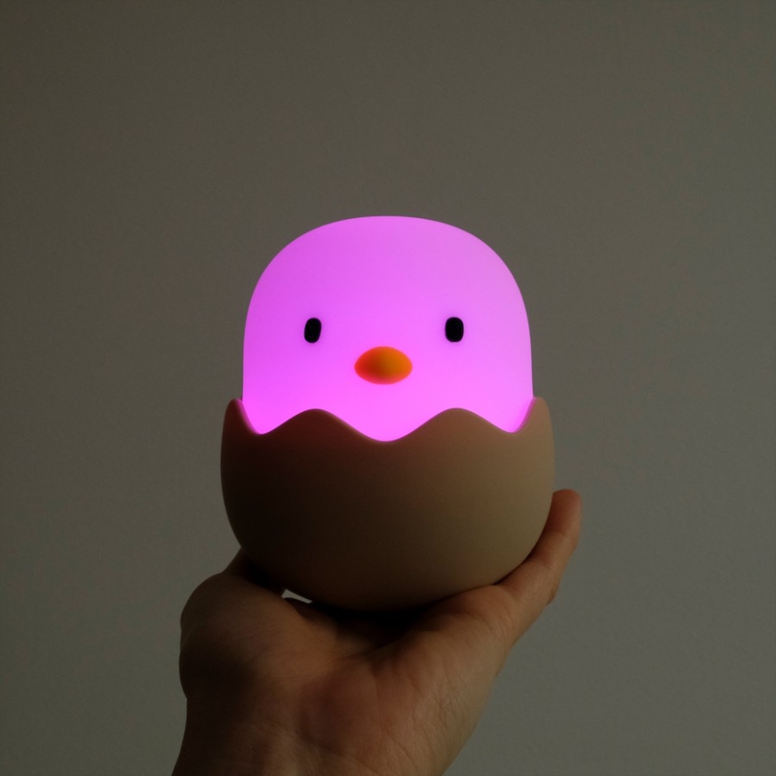 MegaLight - LED RGB Aptumšojama uzlādējama bērnu skārienvadāma lampa EGGY EGG LED/5V