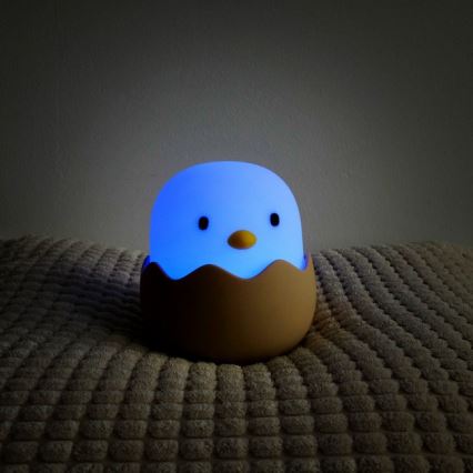 MegaLight - LED RGB Aptumšojama uzlādējama bērnu skārienvadāma lampa EGGY EGG LED/5V
