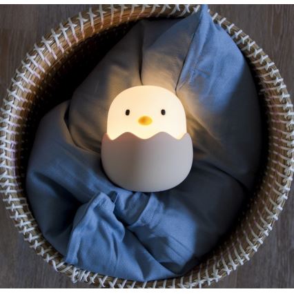 MegaLight - LED RGB Aptumšojama uzlādējama bērnu skārienvadāma lampa EGGY EGG LED/5V