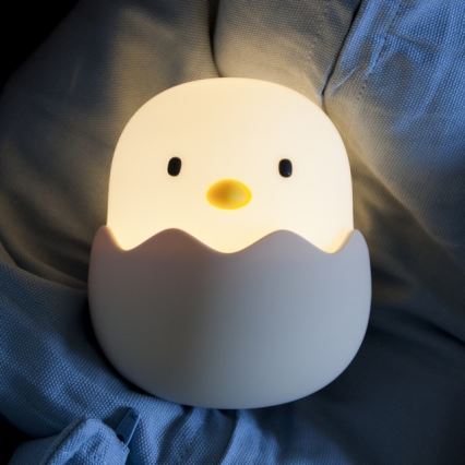MegaLight - LED RGB Aptumšojama uzlādējama bērnu skārienvadāma lampa EGGY EGG LED/5V