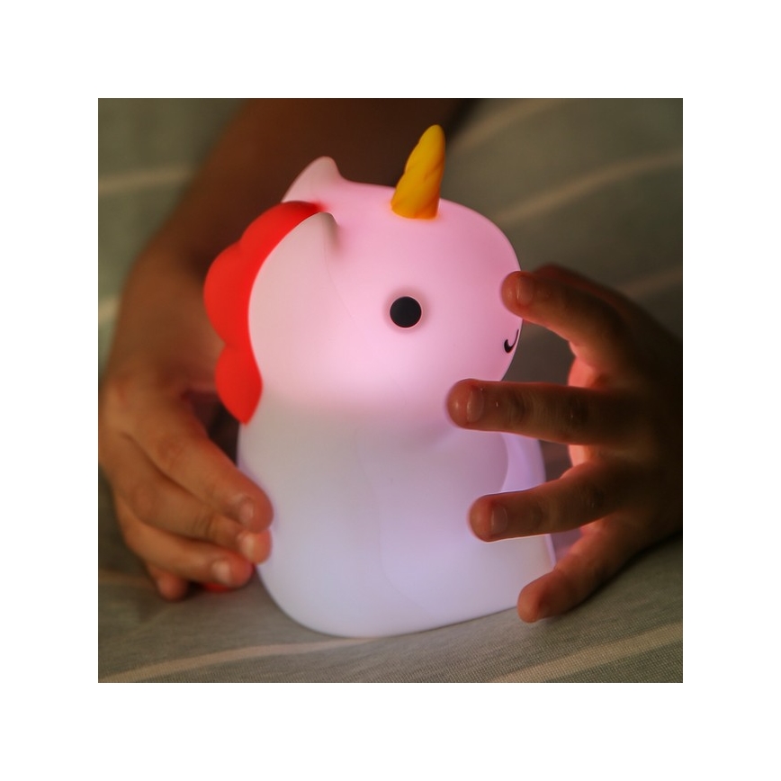 MegaLight - LED RGB Aptumšojama uzlādējama bērnu skārienvadāma lampa MAGGY MAGIC LED/5V