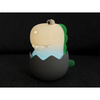 MegaLight - LED RGB Aptumšojama uzlādējams bērnu skārienvadāma lampa DIGGY DINO LED/5V