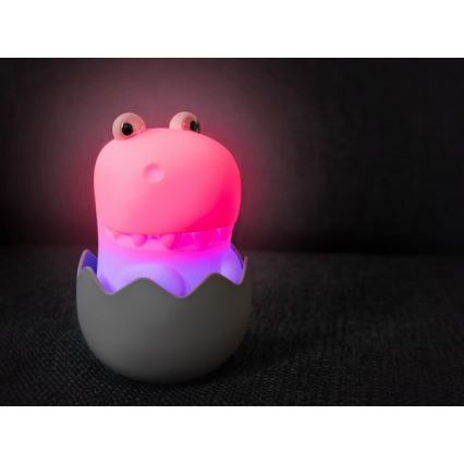 MegaLight - LED RGB Aptumšojama uzlādējams bērnu skārienvadāma lampa DIGGY DINO LED/5V