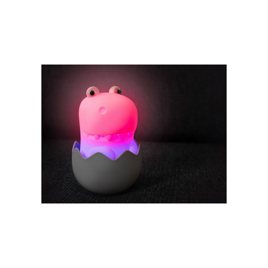 MegaLight - LED RGB Aptumšojama uzlādējams bērnu skārienvadāma lampa DIGGY DINO LED/5V