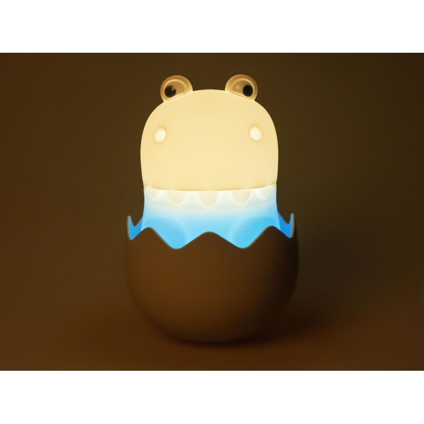 MegaLight - LED RGB Aptumšojama uzlādējams bērnu skārienvadāma lampa DIGGY DINO LED/5V
