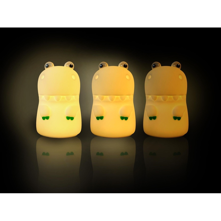 MegaLight - LED RGB Aptumšojama uzlādējams bērnu skārienvadāma lampa DIGGY DINO LED/5V