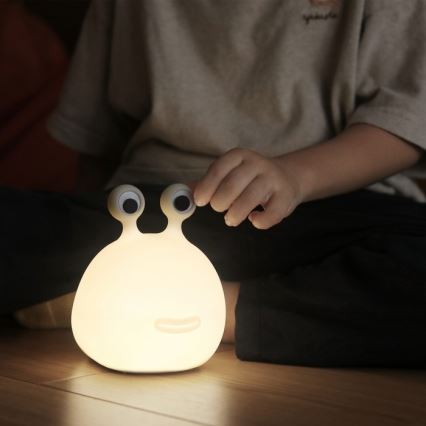 MegaLight - LED RGB Aptumšojama uzlādējams bērnu skārienvadāma lampa MOMO MOON LED/5V