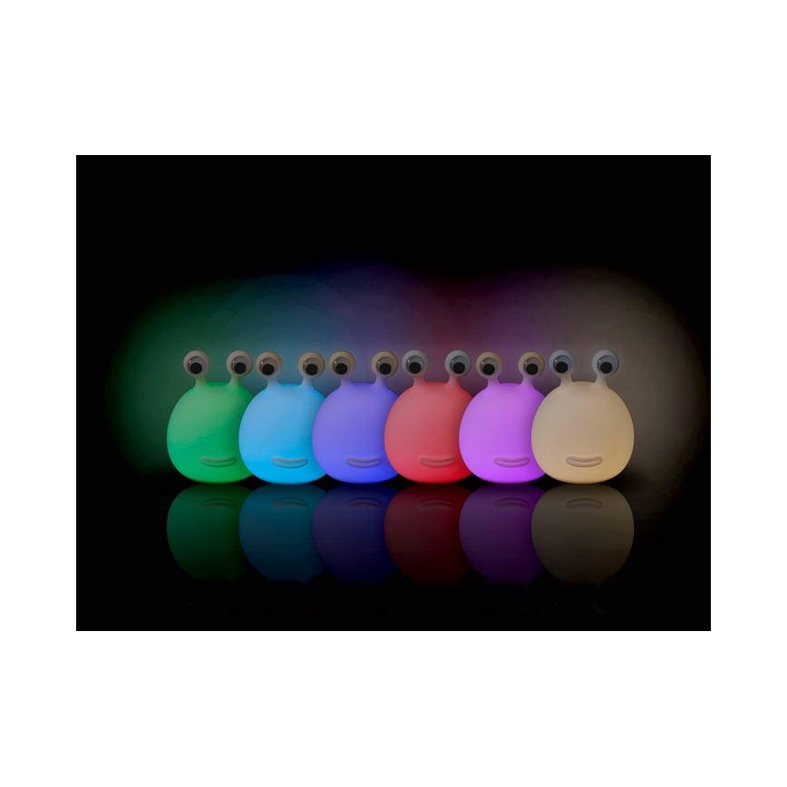 MegaLight - LED RGB Aptumšojama uzlādējams bērnu skārienvadāma lampa MOMO MOON LED/5V