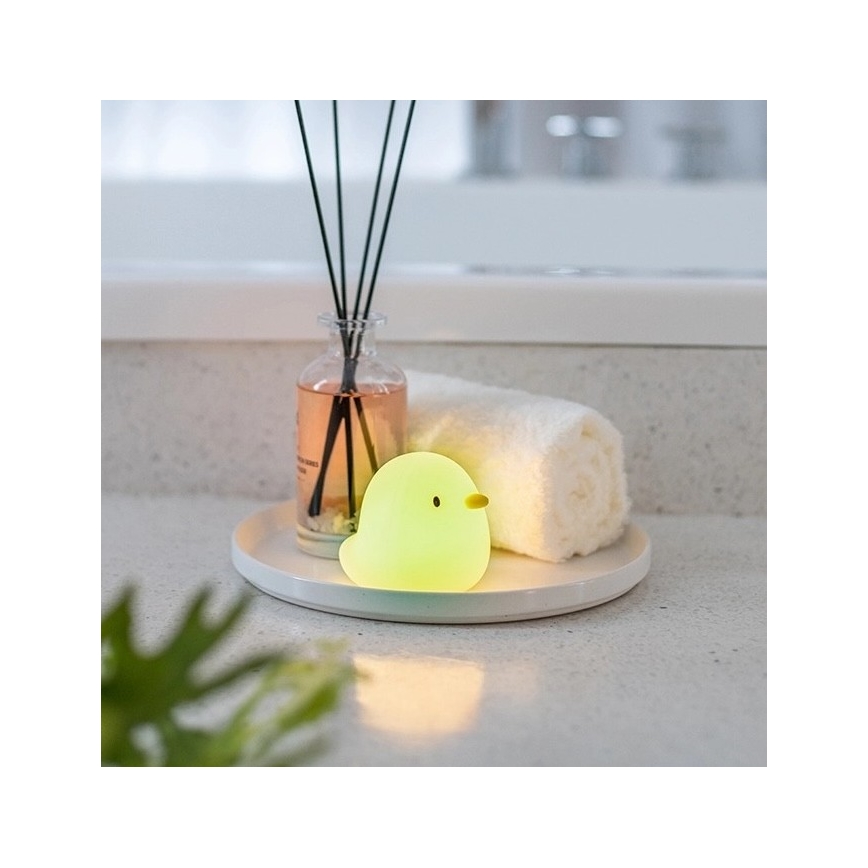 MegaLight - LED RGB Uzlādējama bērnu skārienvadāma vannas lampa SWIMMY DUCK LED/5V IP67
