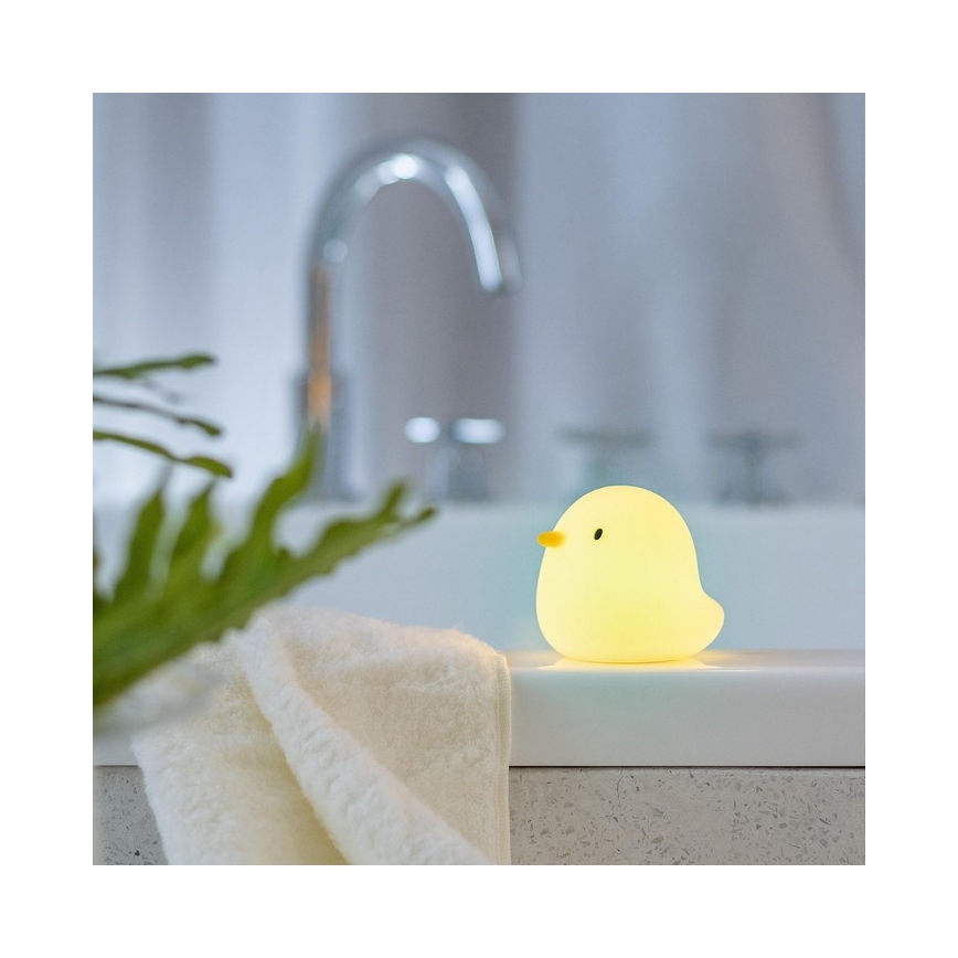 MegaLight - LED RGB Uzlādējama bērnu skārienvadāma vannas lampa SWIMMY DUCK LED/5V IP67