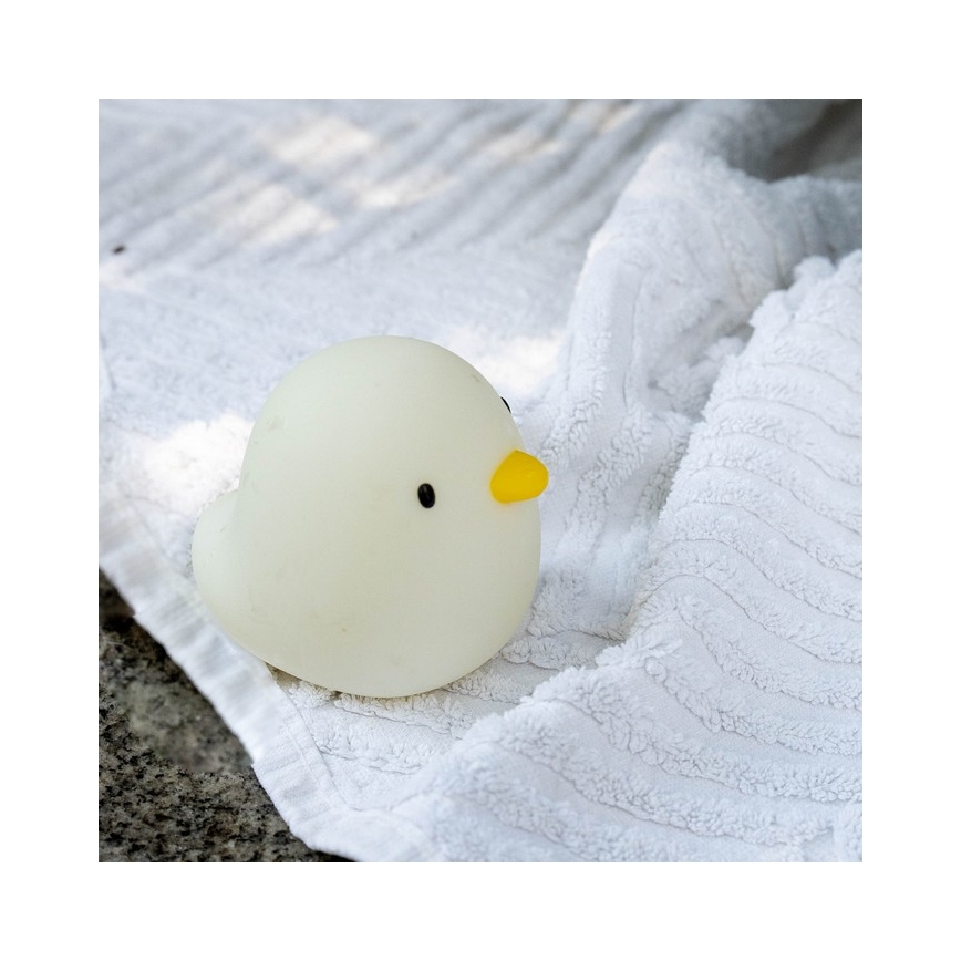 MegaLight - LED RGB Uzlādējama bērnu skārienvadāma vannas lampa SWIMMY DUCK LED/5V IP67