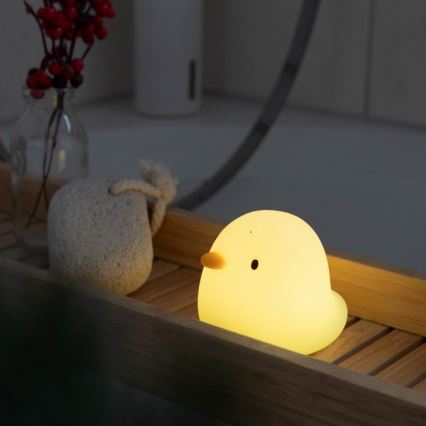 MegaLight - LED RGB Uzlādējama bērnu skārienvadāma vannas lampa SWIMMY DUCK LED/5V IP67