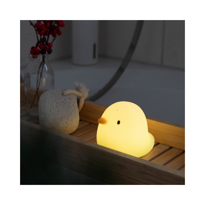 MegaLight - LED RGB Uzlādējama bērnu skārienvadāma vannas lampa SWIMMY DUCK LED/5V IP67
