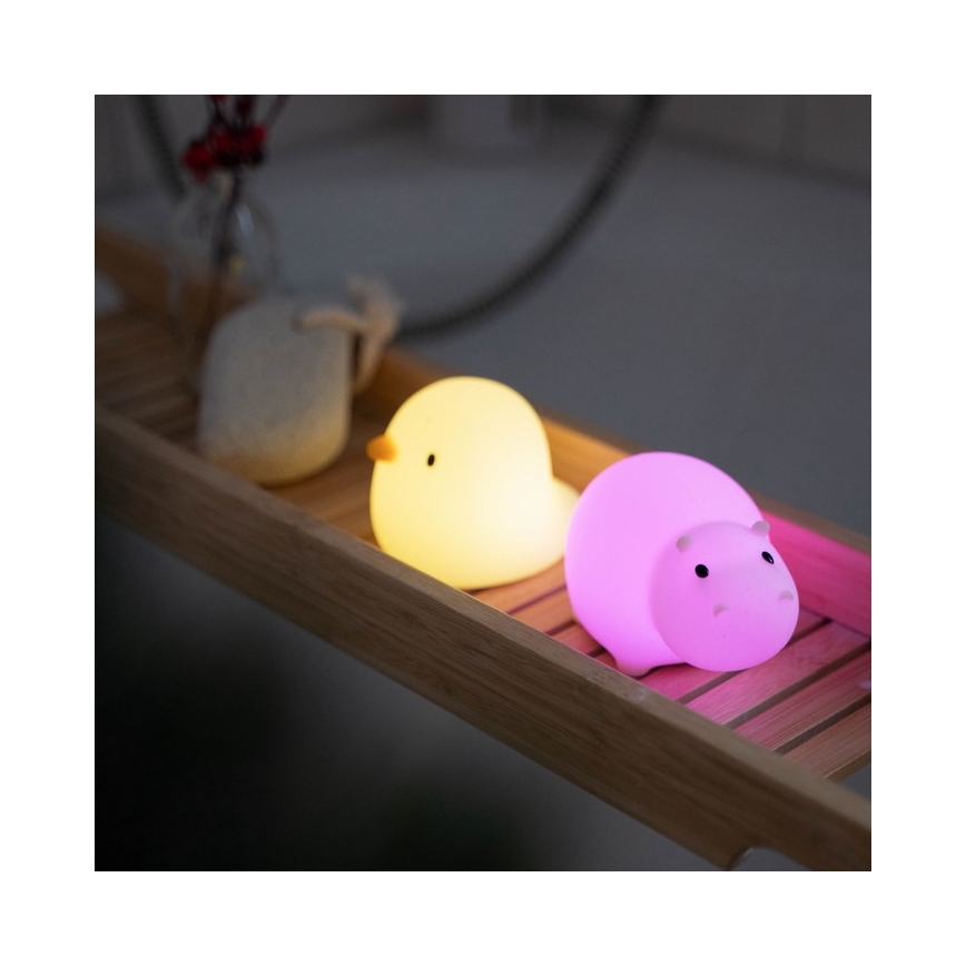 MegaLight - LED RGB Uzlādējama bērnu skārienvadāma vannas lampa SWIMMY DUCK LED/5V IP67