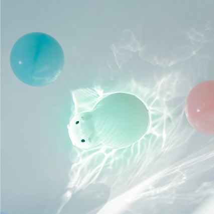 MegaLight - LED RGB Uzlādējama bērnu skārienvadāma vannas lampa SWIMMY HIPPO LED/5V IP67