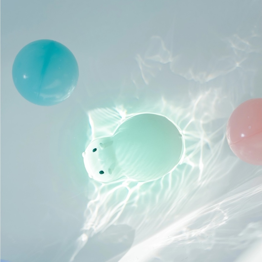MegaLight - LED RGB Uzlādējama bērnu skārienvadāma vannas lampa SWIMMY HIPPO LED/5V IP67