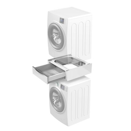 Meliconi 656112 - starplika starp veļasmašīnu un žāvētāju ar izvelkamu 28 l uzglabāšanas nodalījumu, balta