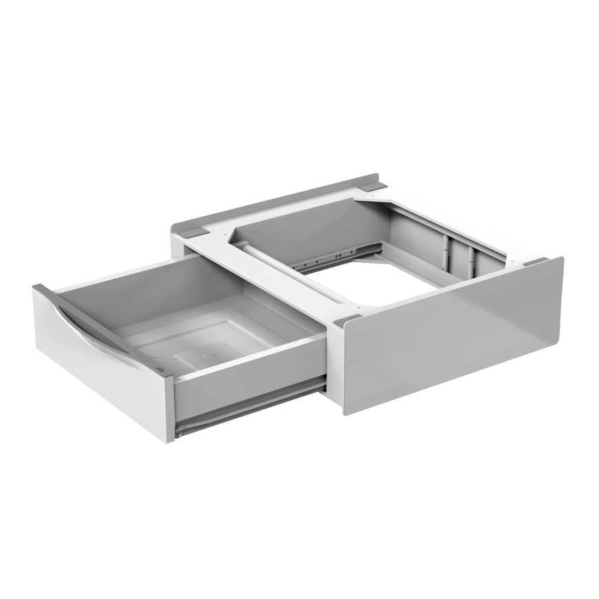 Meliconi 656112 - starplika starp veļasmašīnu un žāvētāju ar izvelkamu 28 l uzglabāšanas nodalījumu, balta