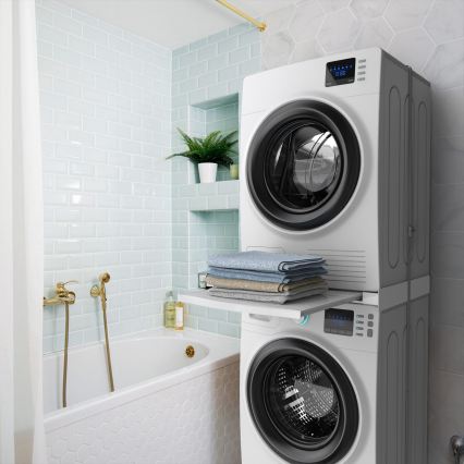 Meliconi 656113 - savienojuma komplekts veļas mazgājamai mašīnai un žāvētājam ar izvelkamu atvilktni, 70 cm, balts