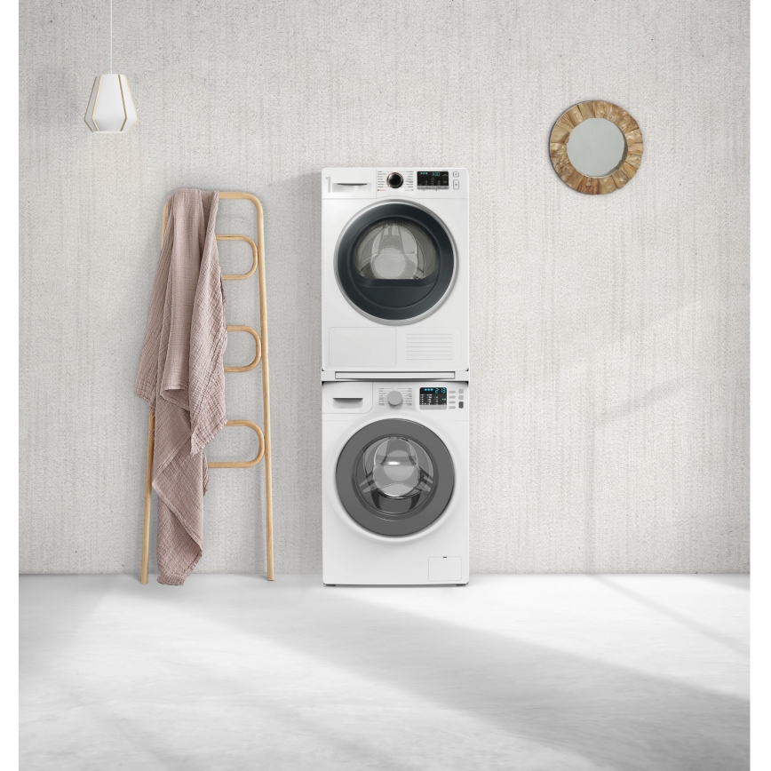 Meliconi 656113 - savienojuma komplekts veļas mazgājamai mašīnai un žāvētājam ar izvelkamu atvilktni, 70 cm, balts