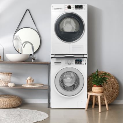 Meliconi 656114 - montāžas komplekts veļasmašīnai un žāvētājam 70 cm balts