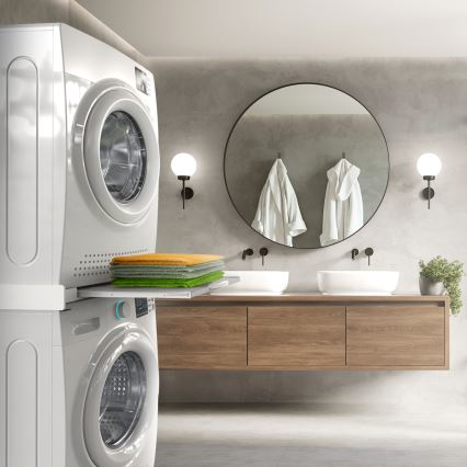 Meliconi 656114 - montāžas komplekts veļasmašīnai un žāvētājam 70 cm balts