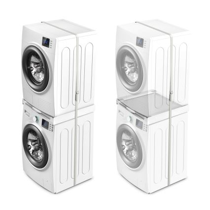 Meliconi 656114 - montāžas komplekts veļasmašīnai un žāvētājam 70 cm balts